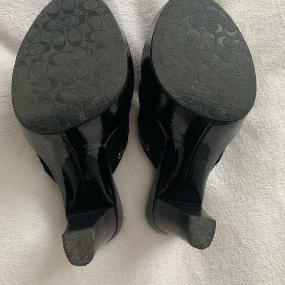 Coach suede and leather clogs - Picture 4 of 5